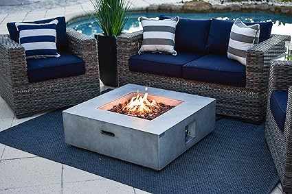 Akoya Outdoor Essentials 35 X 35 Square Fiber Concrete Outdoor