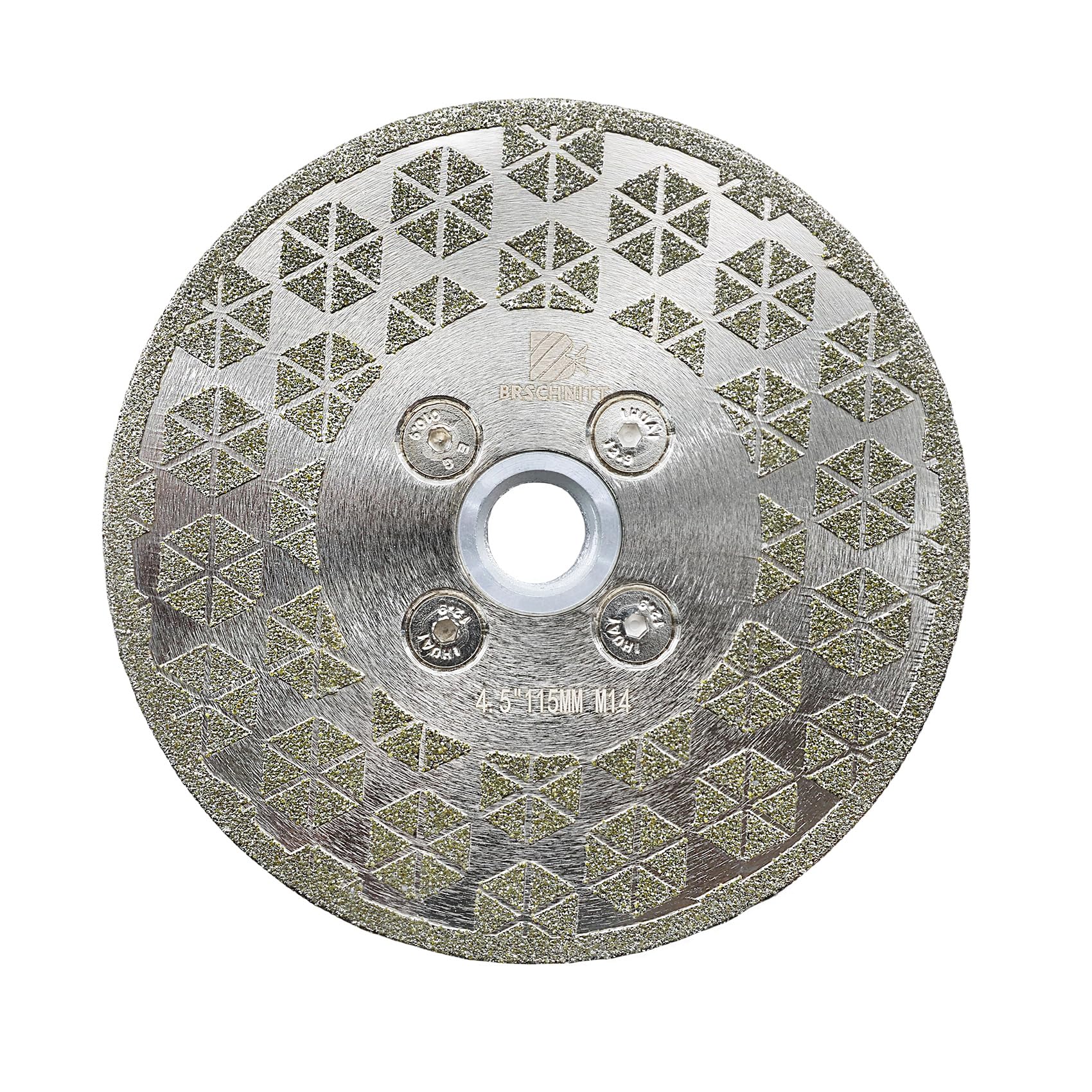 Electroplated Diamond Cutting Grinding Disc,BRSCHNITT 4 1/2 inch 115mm for Granite Marble Single Side Coated Diamond Grinding Wheel with M14 Flange