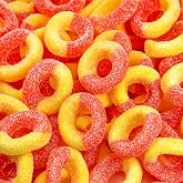Peach Rings Gummy Candy, Sweet &amp; Sour Candy, 2 Lb Bag | Peach Gummies, Classic Gummy Rings, Chewy Candy