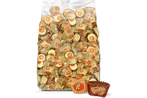 BUHA SWEETS Bulk Peanut Butter Cups Miniatures - 2 Pound Bag, Individually Wrapped Milk Chocolate with Creamy Peanut Butter Filling for Halloween Candy Trick-or-Treat, Parties, Candy Buffets & Snacks