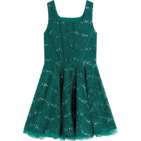 Amazon.com: Beautees Girls Sleeveless Fit and Flare Lace Special Occasion  Dress, Cobalt Blue, 7 US: Clothing, Shoes & Jewelry