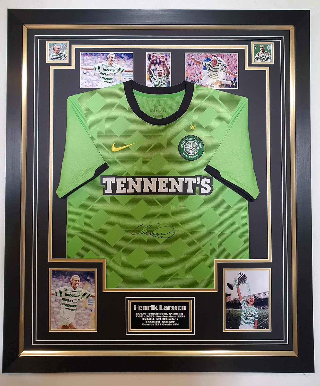 henrik larsson signed jersey