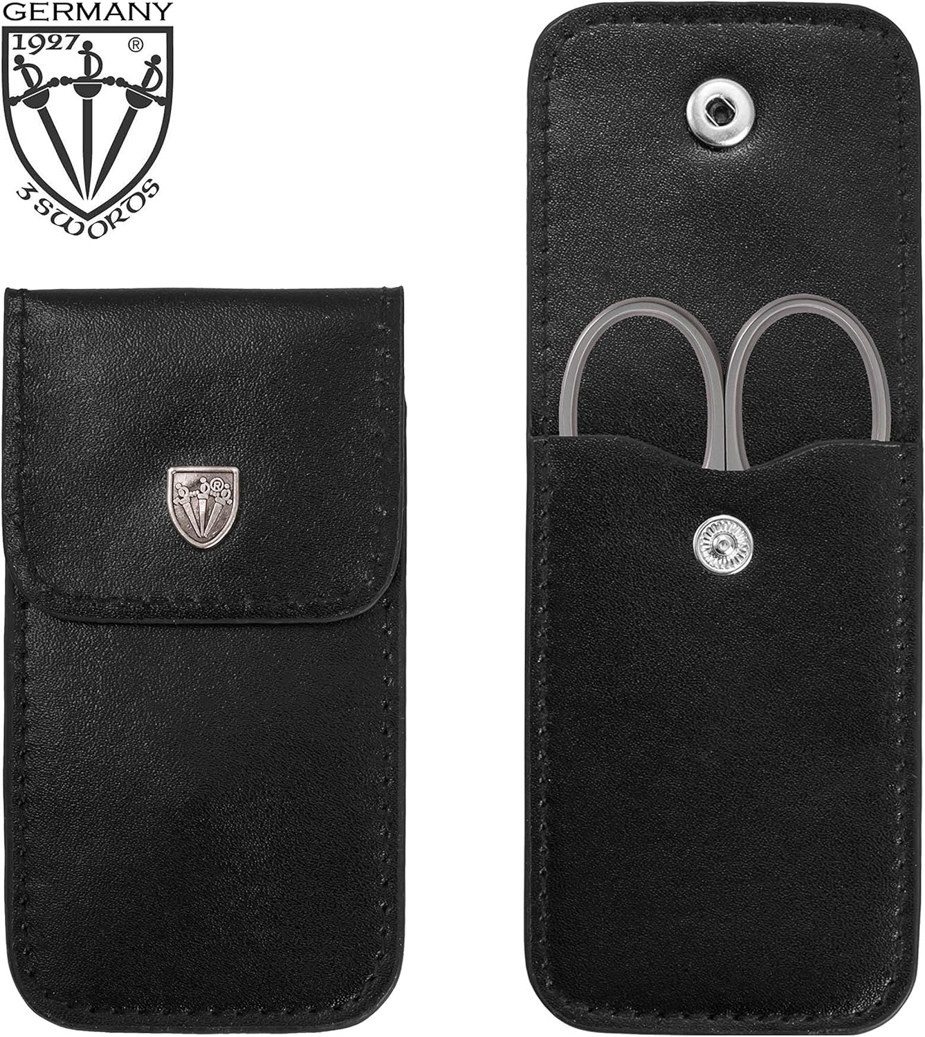 3 Swords Germany - brand quality STAINLESS STEEL INOX CURVED CUTICLE SCISSORS with case, manicure pedicure grooming - professional finger & toe nail care by 3 Swords, Made in Solingen Germany (00112): Home Improvement
