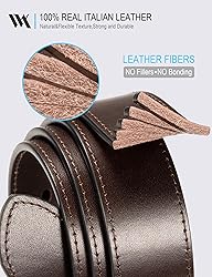 WOLFANT Men's 35mm Dress Casual Belt,100% Italian