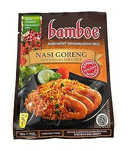 bamboe - NASI GORENG - INDONESIAN FRIED RICE - 6 x 1.4 OZ / 40 g / Product of Indonesia
