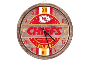 FOCO Kansas City Chiefs NFL Barrel Wall Clock