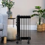 Russell Hobbs 1500W Oil Filled Radiator 7 Fin Heater Black view 7