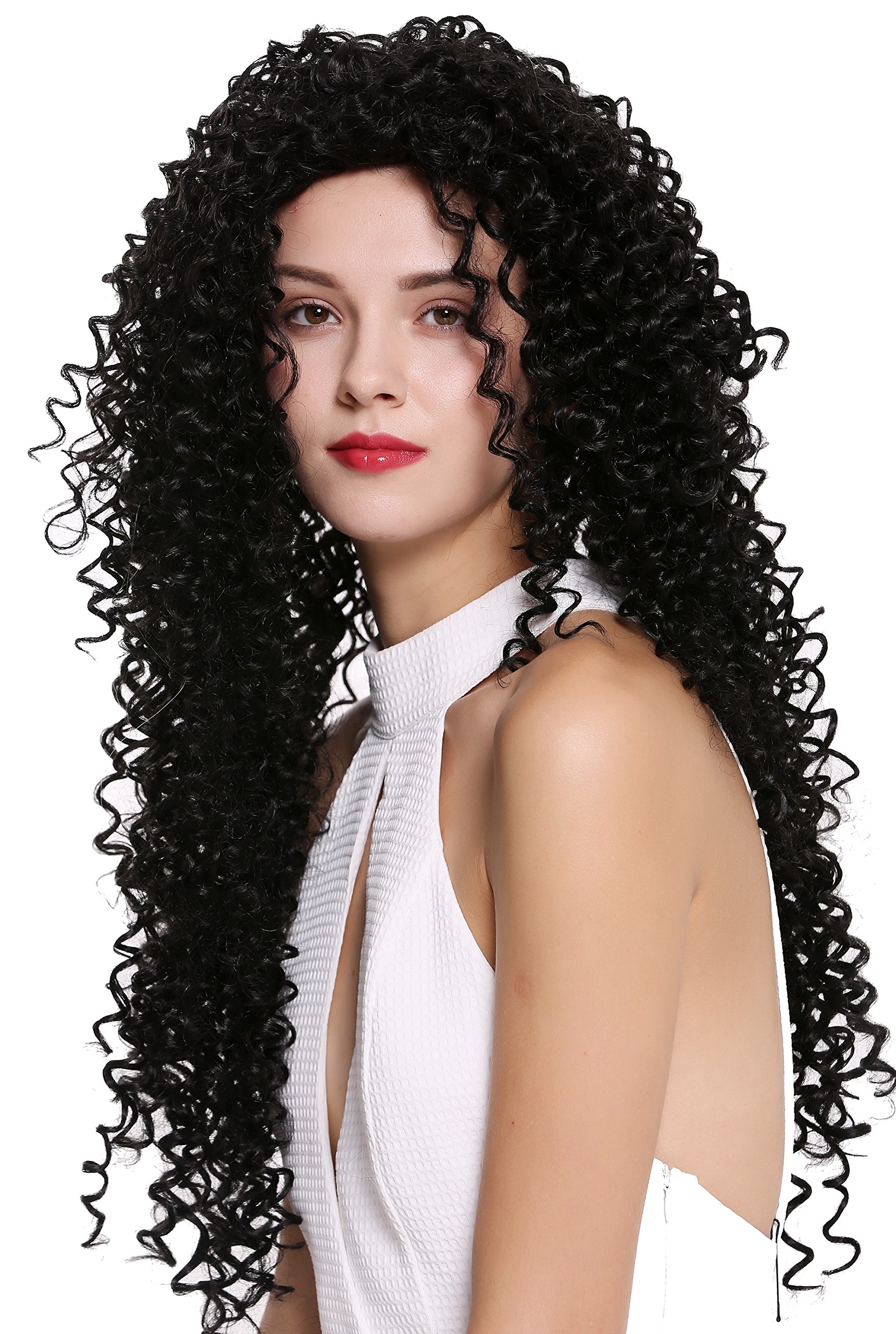 WIG ME UP - DW2315-1B Lady Quality Wig Long Dense Black Curls curly Afro Carribbean Style