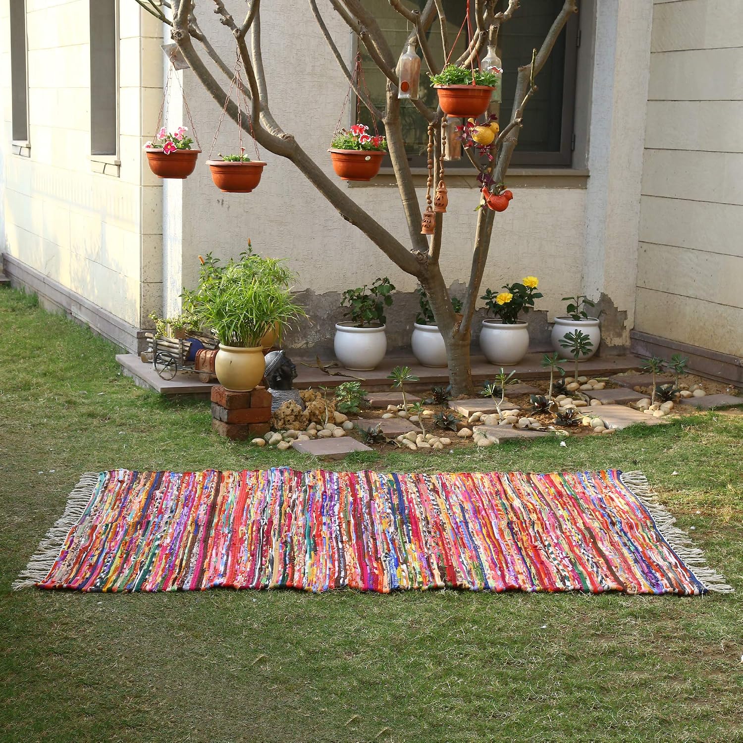 RAJRANG Polar Chindi Area Rug - Image 3