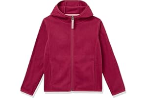 Amazon Essentials Girls and Toddlers' Polar Fleece Full-Zip Hooded Lightweight Jacket