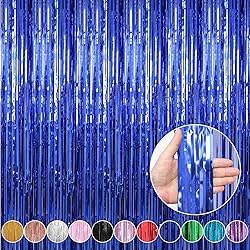 Crosize 4 Pack 3.3 x 9.9 ft Dark Blue Foil Fringe