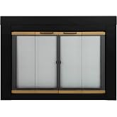 Pleasant Hearth Arrington Small Glass Fireplace Doors AR-1020