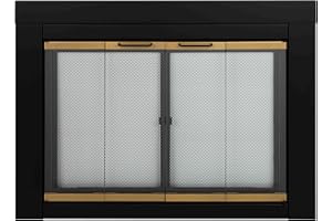 Pleasant Hearth AR-1020 Arrington Fireplace Glass Door, Black, Small