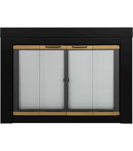 Parafuoco In Vetro Pleasant Hearth Fillmore - Medium, Struttura In Acciaio Verniciato Nero, Pannelli In Vetro Temperato - 2