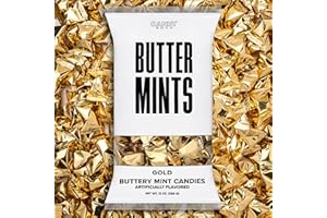 Candy Envy - Gold Foil Wrapped Buttermints - 13 oz. Bag - 100 Individually Wrapped Candy Mints