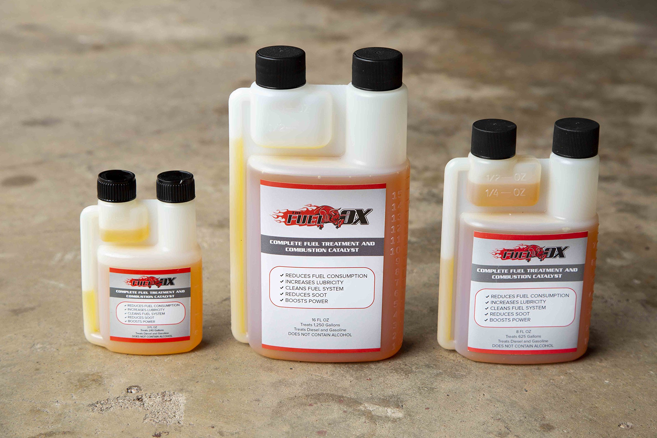 Fuel Ox Complete Fuel Treatment and Combustion Catalyst - Fuel Additive For Gas or Diesel - Lubricates, Increases Mileage, and Decreases Regens - For Personal or Commercial Vehicles -3oz Bottle