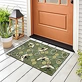 Liora Manne Esencia Machine Washable Non-Slip Low Profile Indoor/Outdoor Mat-Transitional, Novelty, Garden, Whimsical, Bee Fr