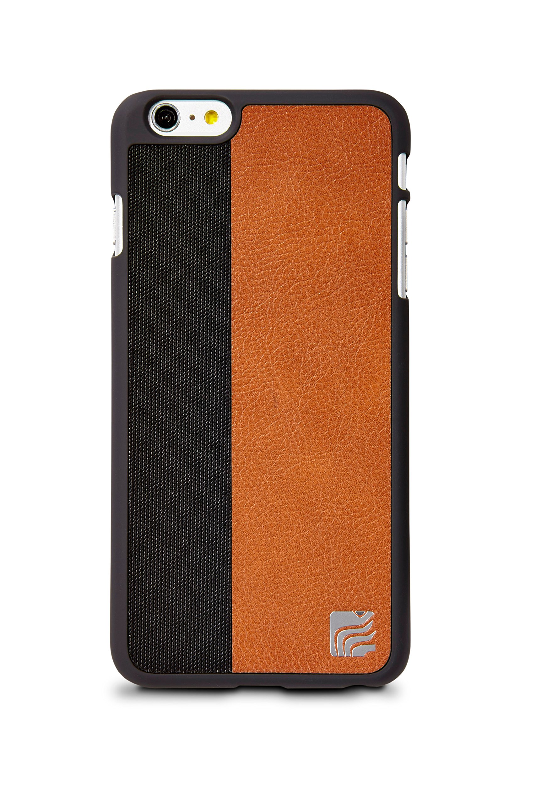 Maroo - Snap-On Synthetic Leather Cover Case for iPhone 6/6s Plus - Tobacco — image 1