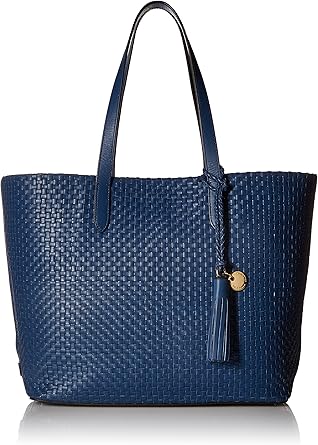woven leather tote bag