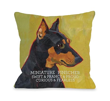 Amazon Com One Bella Casa Miniature Pinscher 1 Pillow For Pets