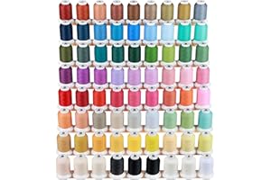 100% Frosted Matt Embroidery Machine Thread 72 Spools 40WT Each Spool 500M (550Y) for Brother Babylock Janome Singer Pfaff Husqvarna Bernina Embroidery and Sewing Machines-Made by New brothread