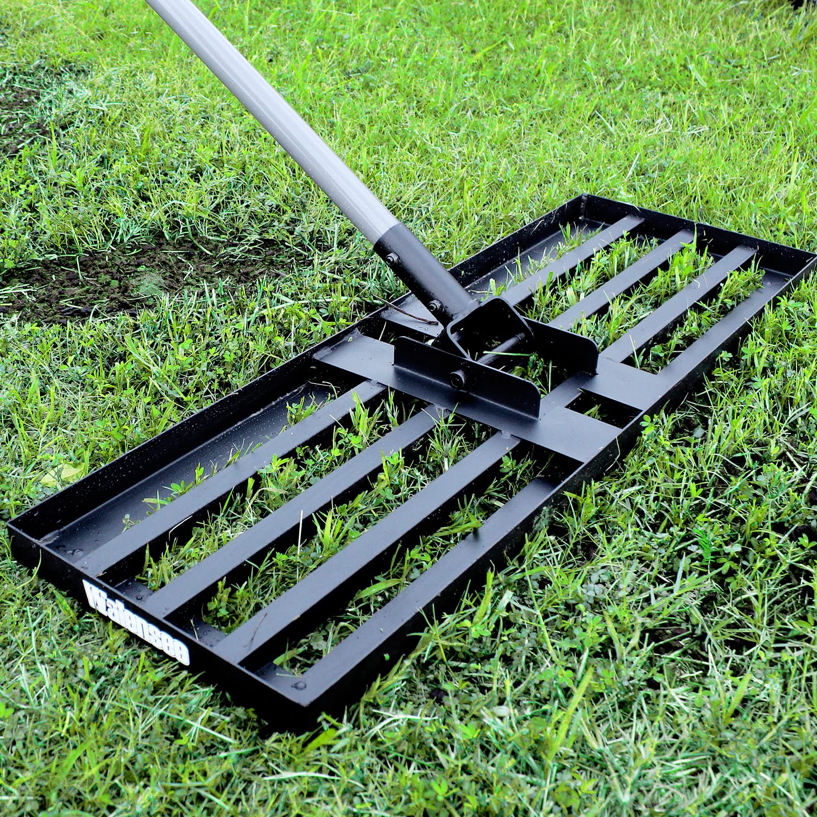 Walensee Lawn Leveling Rake, Levelawn Tool, Heavy Duty Effort Saving Lawn Level Tool, Steel Handle Lawn Leveler for Yard Garden Golf Course , Ease Level Soil Sand Dirt Surfaces, 7FT 17"x10" Image