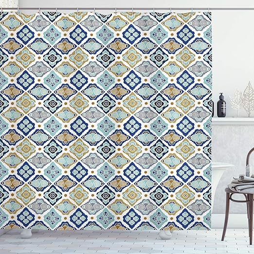 Amazon Com Ambesonne Asian Shower Curtain Oriental Motifs