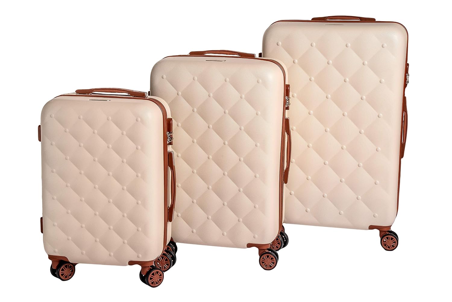Valigie e set da viaggio Beige e Marrone, Set 1 Trolley Set Trolley Bagaglio  a mano Enrico Coveri Moving Valigie in ABS rigide e leggere con 4 Ruote  ideale per cabina e
