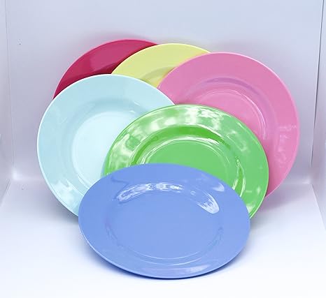 Rice Teller Set aus Melamin bunt 6-er Set 20cm