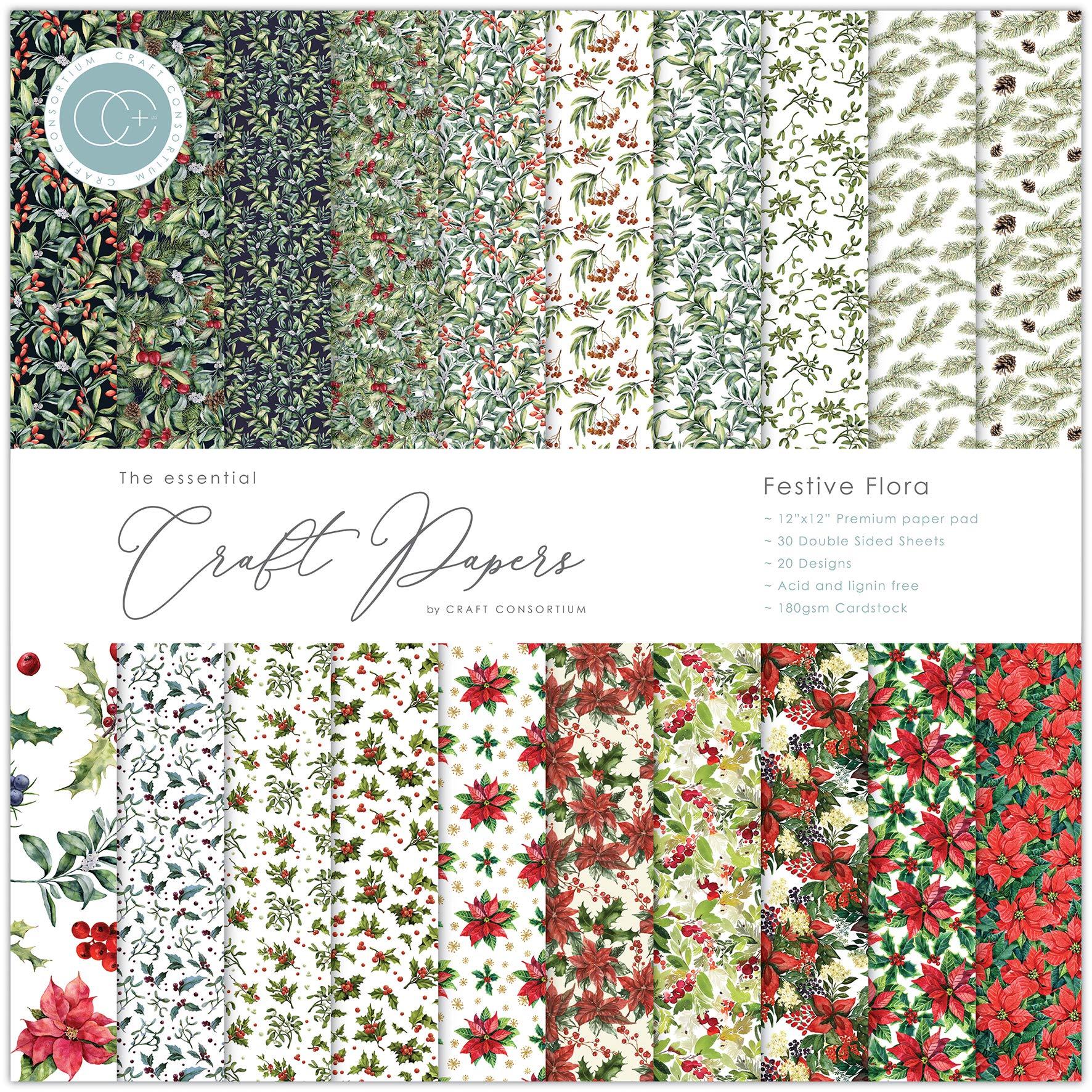 Craft Consortium - The Essential Craft Papers - Festive Flora