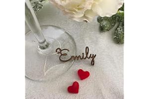 Personalized Wine Glass Charms Small Laser Cut Names Place Cards Custom Signs Acrylic Gift Tags Wedding Favors Wooden Place S