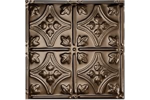 Great Lakes Tin Hamilton Bronze Burst Ceiling Tiles - Perfect for DIY and Home Renovation Projects - Easy to Install (12X12 Inch Sample)