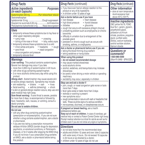 ALKA-SELTZER PLUS MAXIMUM STRENGTH POWER MAX SINUS, ALLERGY AND COUGH MEDICINE FOR ADULTS AND CHILDREN 12 YEARS AND OLDER – RELIEVES SYMPTOMS FROM ALLERGIES, COLDS OR HAY FEVER, 24 COUNT