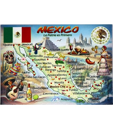 Amazon.com: Mexico Country Outline Refrigerator Magnet