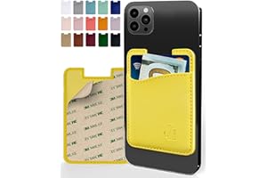 WALLAROO WALLETS Premium Leather Phone Card Holder - Stick On Wallet for iPhone and Android Smartphones - Minimalist Style with Non-Slip Lining Secures Up to 3 Cards Kangaroo