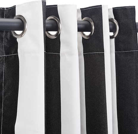 Amazon Com Sunbrella Outdoor Curtain Panel Nickel Grommet Top