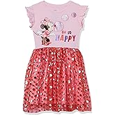 Disney Girls Minnie Mouse Ruffle Sleeve Tulle Dress - Girls Sizes 4-16
