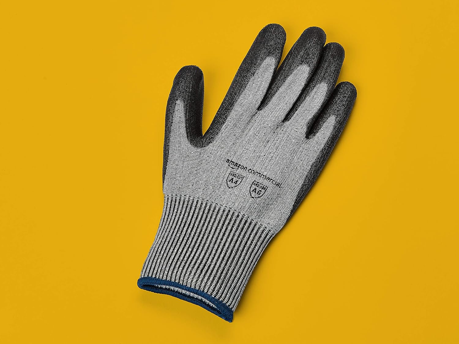 Commercial 13G HPPE Cut Resistant Liner & Polyurethane Coated Gloves (Salt & Pepper/Black), Size XL, 1 Pair: Industrial & Scientific