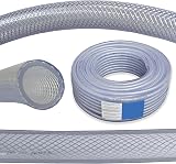 Cost Wise Clear PVC Braided Hose Food Grade Water Oil Fuel 12.5mm ID 15.9mm OD view 1