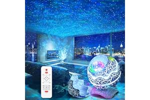 Rossetta Star Projector, Galaxy Projector for Bedroom, LED Night Light Aurora Projector with Bluetooth Speaker, White Noise, Timer and Remote, Room Decor, Gifts for Kids, Adults, Christmas, Birthday