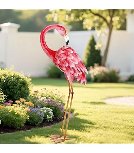 Flamingo\"  Amazon.com: Zingz & Thingz Durable Iron Outdoor Garden Décor