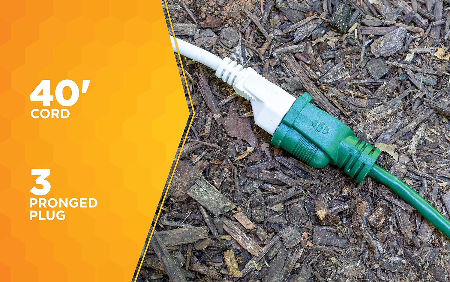 Woods 990394 Landscape and Patio Extension Cord, 16/3 SJTW Light Duty, Green 80', 80-Foot - - 