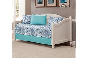 FANCY LINEN Fancy Collection 5pc Day Bed Quilted Coverlet Daybed Set New (Sophia Turquoise)