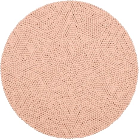Myfelt Merle Filzkugelteppich 200cm Rund Rosa Amazon De