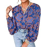 PRETTYGARDEN Women's Floral Button Down Blouse 2026 Fall Fashion Dressy Casual Long Sleeve Shirts Spring Top Boho Clothes