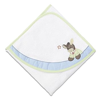 Sterntaler Kapuzen-Badetuch Emmi, Alter: ab 0 Monate, 100 x 100 cm, Weiß