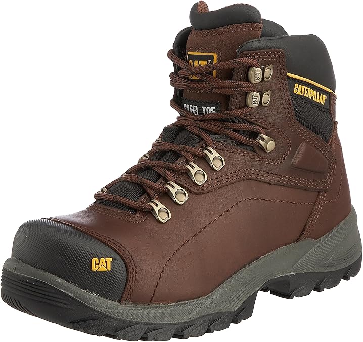 Cat Men's Diagnostic Hi S3 Safety Boots, Brown (Oak), 13 UK Amazon.co