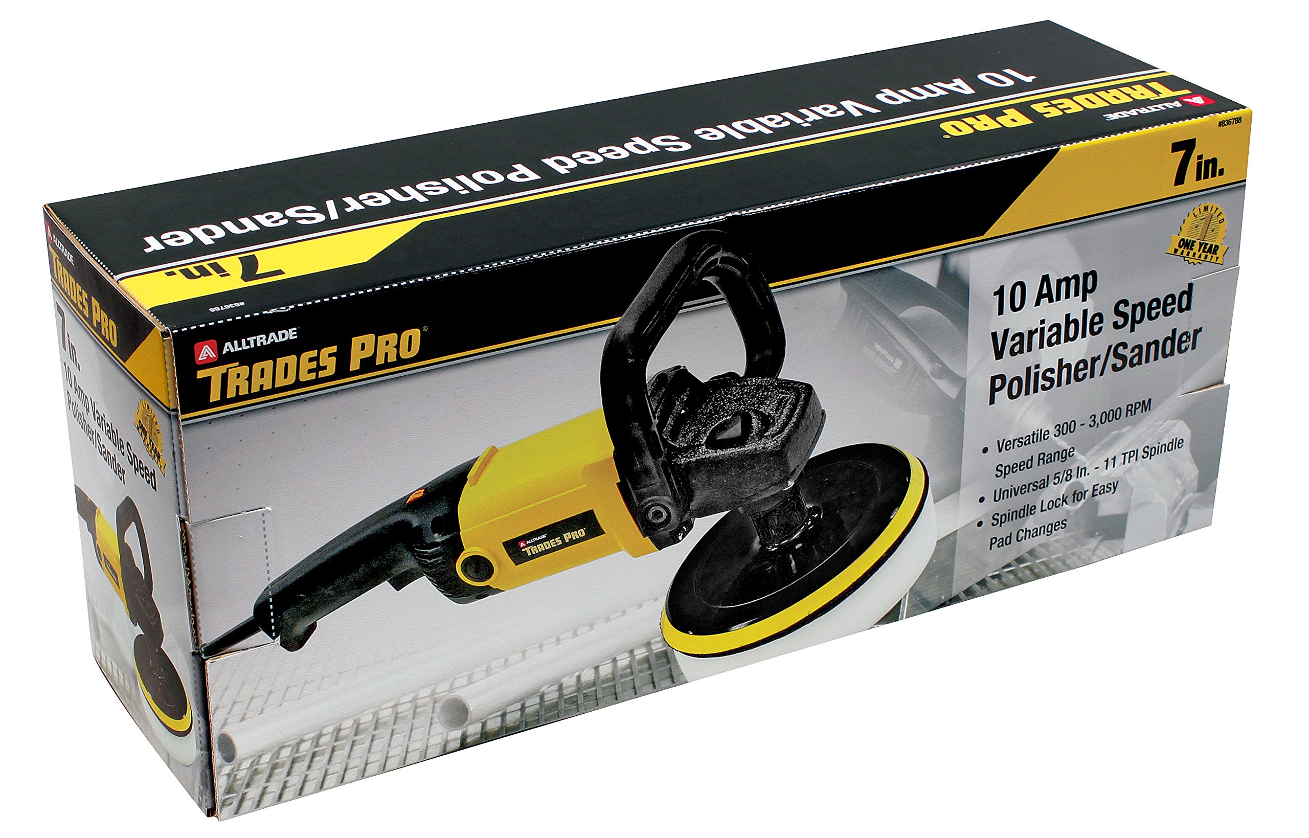 Tradespro 836788 7Inch Variable Speed 10Amp Sander/Polisher eBay