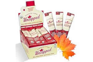 UnTapped Vermont Maple Syrup Packets for Athletes, Box of 20-0.96 Fl Oz | Organic Pure Maple Syrup for Natural Endurance Energy | Fuel to Keep You Running Longer