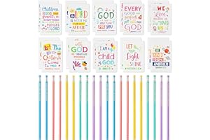 BWKOSS 40Pcs Bible Verse Notepad Bible Pencils for Kids Bulk Religious Inspirational Notebooks Pencils Mini Daily Prayer Faith Journals Pocket Notepads Bible Gifts Set for Classroom Home Sunday School